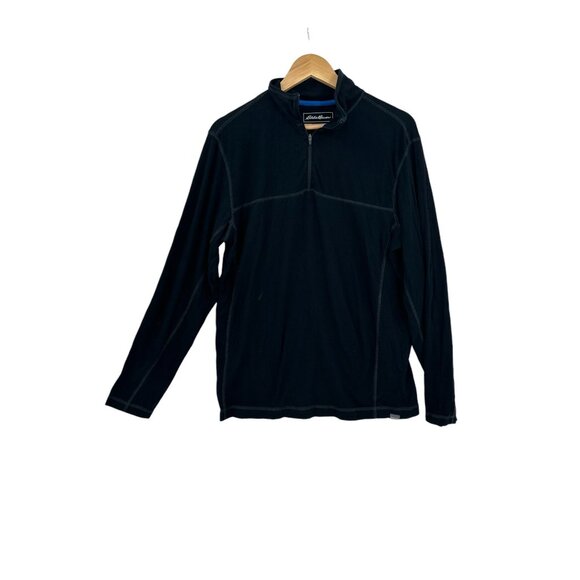 Eddie Bauer Travel 1/4 zip Pullover Mens M Outdoor Gorpcore Casual‎ Comfy - Picture 1 of 10